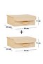 2 Pieces Beige Covered Cabinet Drawer Jewelry Laundry Folding Storage Box Organizer 30X23X11 - 7
