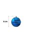 New year's tree ball luxury glitter embossed 8 cm size 3 pieces acetate boxed - 5