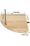 Quarter Circle Spiked Bird Hamster Food Feeding Perch, Bird Feeding Holder, Natural Wooden Bird Cage Perch - 2