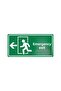 Emergency Exit Sign - Left - Uv Printing on Dekota - 15cm X 30cm