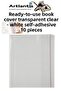 Ready-Made Book Cover Transparent Frosted White 10 Pieces 1 Pack Velcro Adjustable Self-Adhesive Cover