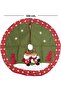 Christmas Pine Cover, with Santa Claus and Snowman Figures, Green - 100 cm - 4