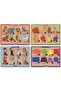 Wooden French Forest Animals-fruits-professions-shapes Set of 4 Educational-tutorial Puzzle - 2