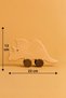 Wooden Handmade Natural Montessori Rhino Wheel Toy - 5057 - 2