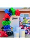 Balloon Set: Red, Navy Blue, Grass Green, Black, 100-Piece Balloon Chain Set