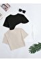 3-Pack Women's Relaxed Fit Crop T-Shirt - 2