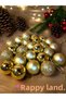 Christmas Pine Tree Ornament 24Pcs 3cm Gold Color Christmas Ball Set Christmas Balls - 8