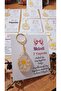Bow Card Daisy Model Keychain Birthday Engagement Baby Gifts 10 Pieces - 3