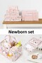 Baby Newborn Set - Suitcase Organizer, Care and Under Care Bag Pink