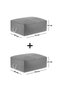 Set of 2 Gray Large Size under Base Sofa Bed Type Pillow Quilt Sweater Organizer Clothing Storage 62X46X22 - 8