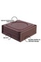 Coasters, Set of 6, Desktop Round Cup Coaster, Vegan Faux Leather, 11X11 Cm., Burgundy - 2
