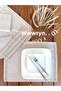 American Service, Jute Textured, Linen Linen Gray Glitter Stripe 6 Pieces