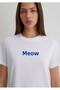 Miau Printed Regular Fit Women's T-Shirt - 4