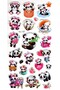 Sticker Embossed Sticker Decal Label (Xhc164)-18X9 Cm- Cute Cute Panda