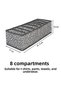 8 Compartment Leaf Gray Cabinet Drawer Inside Accordion Type Folding Laundry Organizer - 2