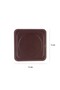 Coasters, Set of 6, Desktop Round Cup Coaster, Vegan Faux Leather, 11X11 Cm., Burgundy - 5