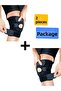 Black Unisex Patella Neoprene Knee Pad Volleyball Knee Pad 2 Pack