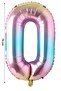 Foil Balloon Number 0 Helium Balloon 76 Cm Rainbow Color