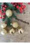 New Year's Pine Tree Ornament Gold Ball Ornament 4 Cm 6 Pieces - 2