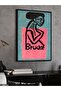 One Piece Black Wooden Framed Painting with Pink Background and Brücke Written on It - 3