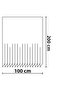 Bathroom Curtain 1X100X200 Single Wing Shower Curtain with Ring Gift 6811 - 3