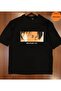 Attack on Titan Levi Ackerman Eyes Printed Oversize Black Tshirt