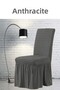 1Pc Wrapped Chair Cover. Elastic, Flexible, Washable Chair Cover with Skirt