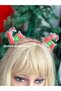 New Year's Luxury Transparent Sequin Movable Red Satin Tiara Women's Children's Tiara Removable Deer Christmas