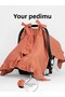 Muslin Brick Color Ruffle Detailed Muslin Stroller Cover - 3