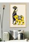 Traditional Clothing Figure and Horse Illustration One Piece Wooden Framed Painting - 4