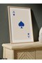 Ace of Spades - Dark Blue One Piece Wooden Framed Painting - 3