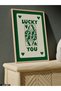 Green'Lucky You' Card One Piece Wooden Framed Painting - 3