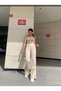 Palazzo BEIGE Trend Wide Leg High Waist Women's Jeans