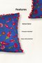 Pompom Throw Pillow Cover - Velvet Throw Pillow Cover - Set of 2 - Bohemian Decorative Pillow - 3