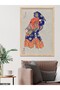 Traditional Costume Figure Illustration One Piece Wooden Framed Painting