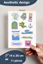 Travel Themed Sticker Set - 11 Piece Sticker Set - Phone, Tablet, Notebook Laptop Compatible Sticker - 2