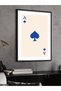 Ace of Spades - Dark Blue One Piece Painting with Black Wooden Frame - 3
