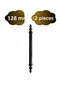 Plastic Black Handle Furniture and Cabinet Handle(Black)(128mm)(2 Pcs)