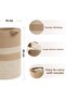 Jute and Wicker Basket - Bathroom, Dirty and Toy Basket, Organizer Flower Pot Basket Organizer - 3