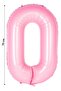 Foil Balloon Number 0 Helium Balloon 76 Cm Pink Color