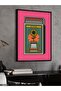 Colorful Portrait Patterned Safety Matches One Piece Black Wooden Framed Painting - 3