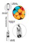 Large Floral Pattern Drop Print Yoyo – Card Strap & Transparent Card Holder Set |   Office, Hospital - 5