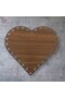 Wooden Heart Walnut 20 cm 1 Piece Bamboo Tray Knitting Plate Supla Perforated Base Crochet Base Craft Basket Base - 2