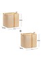 2 Pieces Jute Linen Fabric Closet Toy Organizer Folding Storage Basket Organizer 30X30X30 - 7