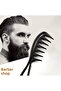Wide Tooth Black Hair Wax Comb Styling Shape Comb - 3