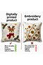 Christmas Decoration 6 Piece Velvet Set with Deer – 4 Throw Pillows, Runner and Non-Slip Mat - 5