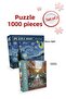 قطعتان من ألغاز 1000 قطعة - تصميم ليلة أمستردام المرصعة بالنجوم