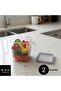 2 Pieces Crystal Square Food and Food Storage Box 1.6 Lt - 2