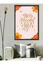 One Piece Black Wooden Framed Painting with Orange Background and Girls Support Girls Written on It