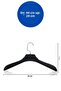 10 Pcs Household 44 cm Soft Black Plastic Coat Hanger Buluz Hanger Clothes Hanger Clothing Hanger - 5